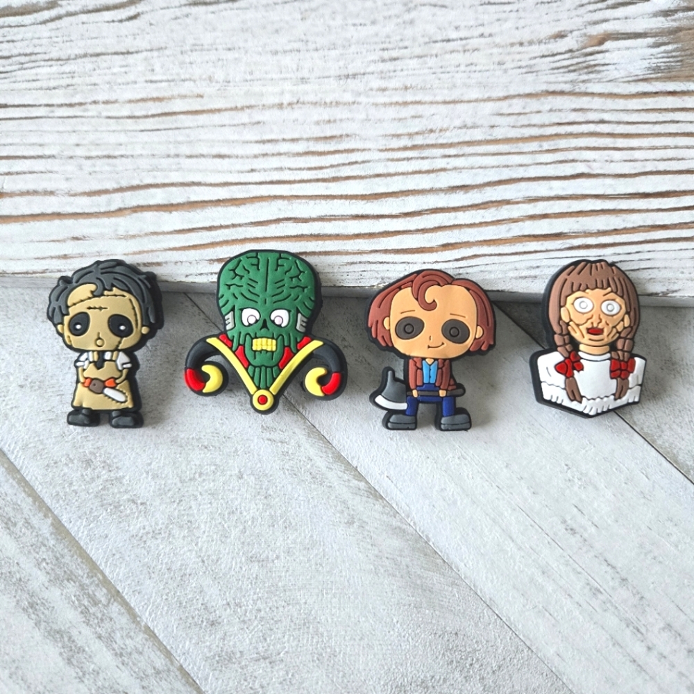 4 Piece Shoe Charm Set - Horror Movies